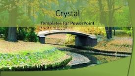 Presentation with fall - PPT layouts featuring old bridge - park in fall time background and a yellow colored foreground