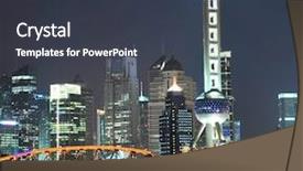  Presentation with shanghai - Presentation design having old bridge bund in shanghai background and a  colored foreground
