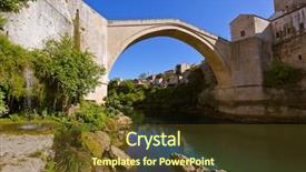  Presentation with bosnia old castle history - Slide set enhanced with old bridge in mostar - bosnia background and a  colored foreground