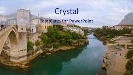  Presentation with architecture old - Amazing presentation having old bridge in mostar - bosnia backdrop and a sky blue colored foreground