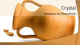  Presentation with old big bike on white - Cool new PPT layouts with old broken amphora on white backdrop and a  colored foreground