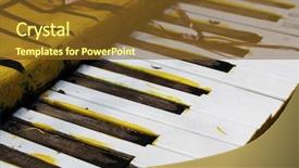  Presentation with piano - PPT layouts with having discussion in modern hospital background and a light gray colored foreground.