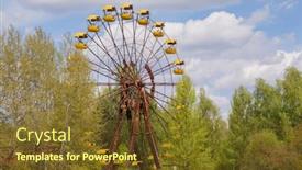  Presentation with radioactive - PPT layouts featuring old broken rusty metal radioactive background and a tawny brown colored foreground