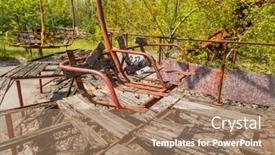  Presentation with radioactive - Audience pleasing slides consisting of old broken rusty metal radioactive backdrop and a coral colored foreground