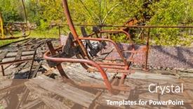  Presentation with radioactive - Audience pleasing slide deck consisting of old broken rusty metal radioactive backdrop and a coral colored foreground