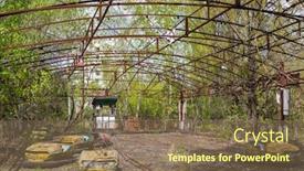  Presentation with chernobyl - Presentation theme featuring old-broken-rusty-metal-radioactive background and a violet colored foreground