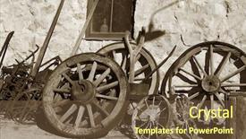  Presentation with tools - Cool new slides with old brown image of wheels backdrop and a tawny brown colored foreground