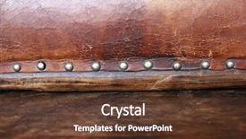  Presentation with brown leather - Theme featuring old brown leather upholstery background background and a tawny brown colored foreground