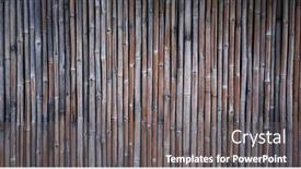  Presentation with urban design - PPT layouts consisting of old-brown-tone-bamboo-simple background and a gray colored foreground