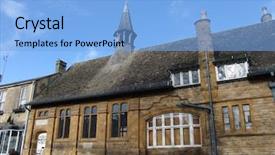  Presentation with old england - Presentation having old building in chipping norton background and a  colored foreground