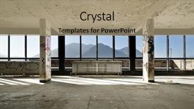  Presentation with abandoned - Amazing slide deck having old buildings - abandoned building many windows backdrop and a coral colored foreground