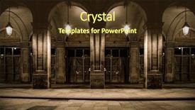  Presentation with facade - Presentation having old buildings - building facade with columns background and a tawny brown colored foreground