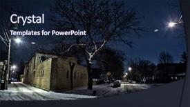  Presentation with winter ice - Amazing slides having old buildings - dark cold chicago winter alley backdrop and a wine colored foreground