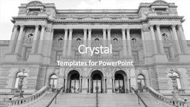  Presentation with congress - Amazing PPT theme having old buildings - library of congress building backdrop and a gray colored foreground