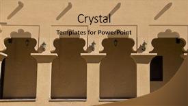  Presentation with veranda - Amazing presentation theme having old buildings - veranda of an arabic house backdrop and a coral colored foreground