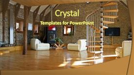  Presentation with case management covid - PPT theme consisting of old buildings renovation - stair case coming down background and a tawny brown colored foreground