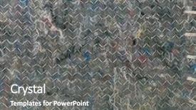  Presentation with patchwork - Presentation design consisting of old burlap patchwork form recycled background and a  colored foreground