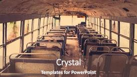  Presentation with bus - PPT theme having old bus interior filtered image background and a  colored foreground