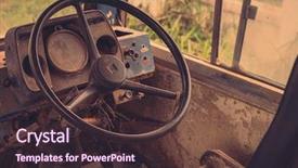  Presentation with school bus - Colorful presentation enhanced with old bus interior filtered image backdrop and a  colored foreground