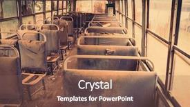  Presentation with school bus - Cool new presentation with old bus interior filtered image backdrop and a  colored foreground