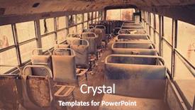  Presentation with bus - Slides enhanced with old bus interior filtered image background and a  colored foreground