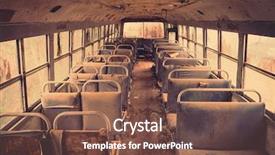  Presentation with bus - Amazing theme having old bus interior filtered image backdrop and a  colored foreground