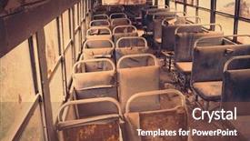  Presentation with school bus - Cool new theme with old bus interior filtered image backdrop and a  colored foreground