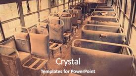  Presentation with bus - Slide set featuring old bus interior filtered image background and a  colored foreground