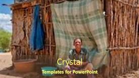  Presentation with kalahari - Presentation theme having old-bushman-man-in-front background and a tawny brown colored foreground