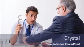  Presentation with advocate - Slides enhanced with old-businessman-meeting-with-advocate background and a ocean colored foreground