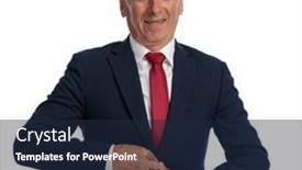  Presentation with old - PPT theme having old-businessman-opening-his-jacket background and a wine colored foreground