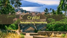  Presentation with byzantine - Slide deck featuring old-byzantine-church-ai-giannakis background and a tawny brown colored foreground