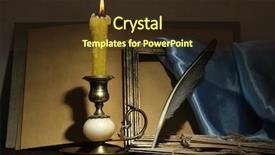  Presentation with old metal sheet roof texture - Audience pleasing presentation theme consisting of old candle on table backdrop and a tawny brown colored foreground