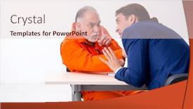  Presentation with advocate - PPT layouts consisting of old-captive-meeting-with-advocate background and a lemonade colored foreground