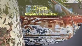  Presentation with old car - Presentation consisting of old-car-with-stripped-bodywork background and a  colored foreground