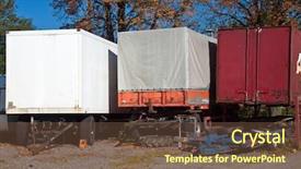  Presentation with cargo - PPT layouts having old cargo trailers background and a  colored foreground