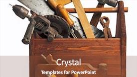  Presentation with carpenter - Amazing slide set having old carpenter wooden toolbox backdrop and a tawny brown colored foreground