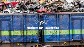  Presentation with compactor - Theme with old cars were scrapped background and a ocean colored foreground