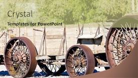  Presentation with furnace - Slide deck with old-cart-furnace-creek-death background and a mint green colored foreground