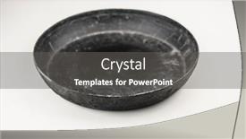  Presentation with iron appliances - Beautiful PPT layouts featuring old-cast-iron-frying-pan backdrop and a dark gray colored foreground