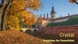  Presentation with castle - Audience pleasing slide deck consisting of old-castle-in-niasvizh-belarus backdrop and a tawny brown colored foreground