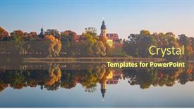  Presentation with castle - Colorful slide set enhanced with old-castle-in-niasvizh-belarus backdrop and a tawny brown colored foreground