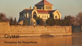  Presentation with hungary - Amazing presentation theme having old castle in tata hungary backdrop and a red colored foreground