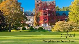  Presentation with british columbia - PPT theme with old castle in victoria british background and a  colored foreground