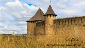  Presentation with ukraine - Cool new slides with old-castle-khotyn-in-ukraine backdrop and a gold colored foreground