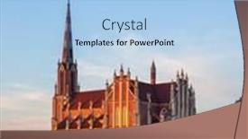  Presentation with catholic old - Beautiful slide set featuring old-catholic-church-in-hierviaty backdrop and a light blue colored foreground