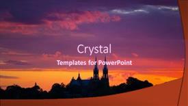  Presentation with catholic old - Colorful theme enhanced with old-catholic-church-in-vidzy backdrop and a violet colored foreground