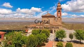  Presentation with catholic old - Amazing presentation theme having old catholic church under beautiful backdrop and a coral colored foreground