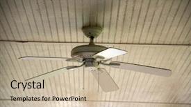  Presentation with old - Cool new PPT theme with old ceiling fan backdrop and a soft green colored foreground