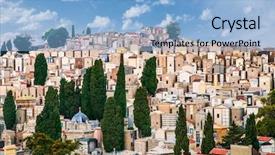 Presentation with cemetery - Amazing slide set having churchyard - old cemetery in enna sicily backdrop and a light blue colored foreground